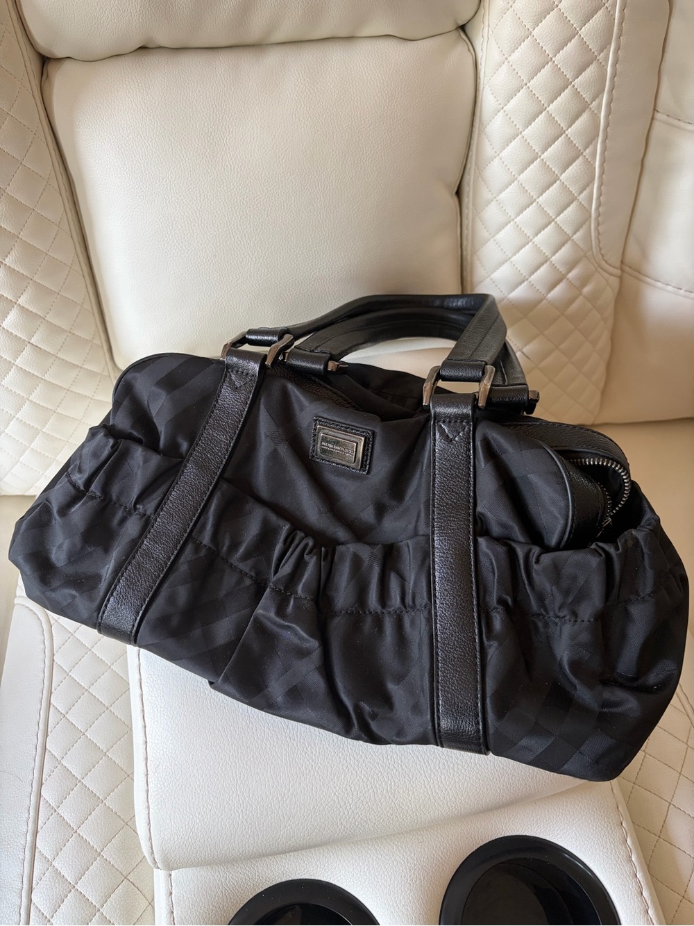 Classic Burberry Black Womens Satchel Bag